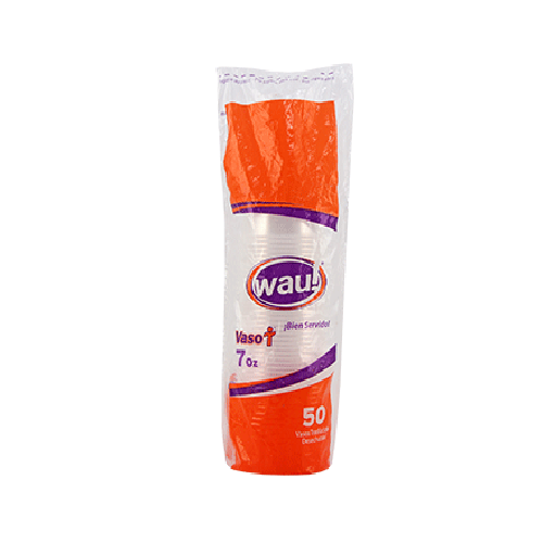 VASO T 7 OZ CRISTAL X 50 UND WAU