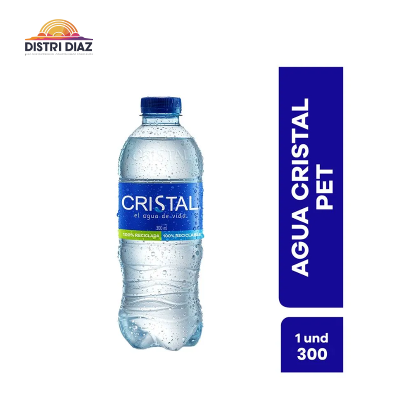 AGUA CRISTAL 300 ML PET X 24