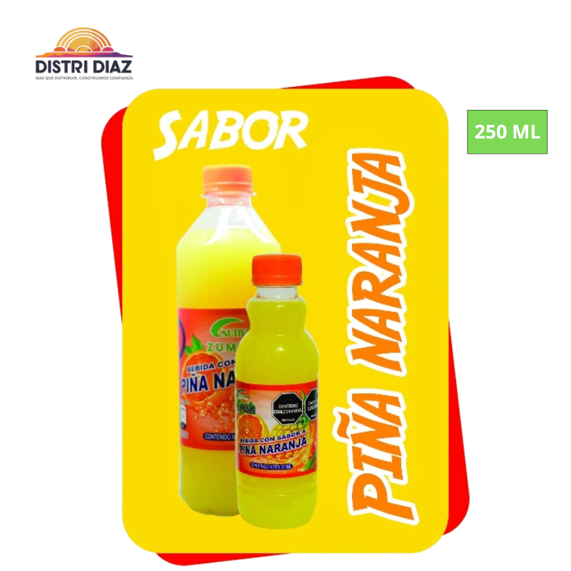ZUMO 250ML X 15UNDS PIï¿½A NARANJA
