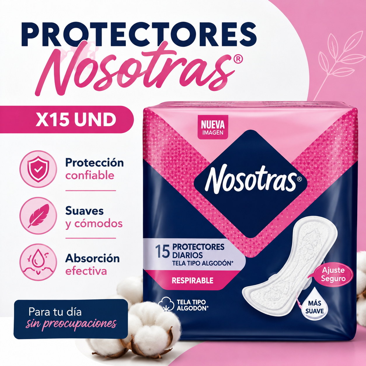 protectores nosotras x15 und