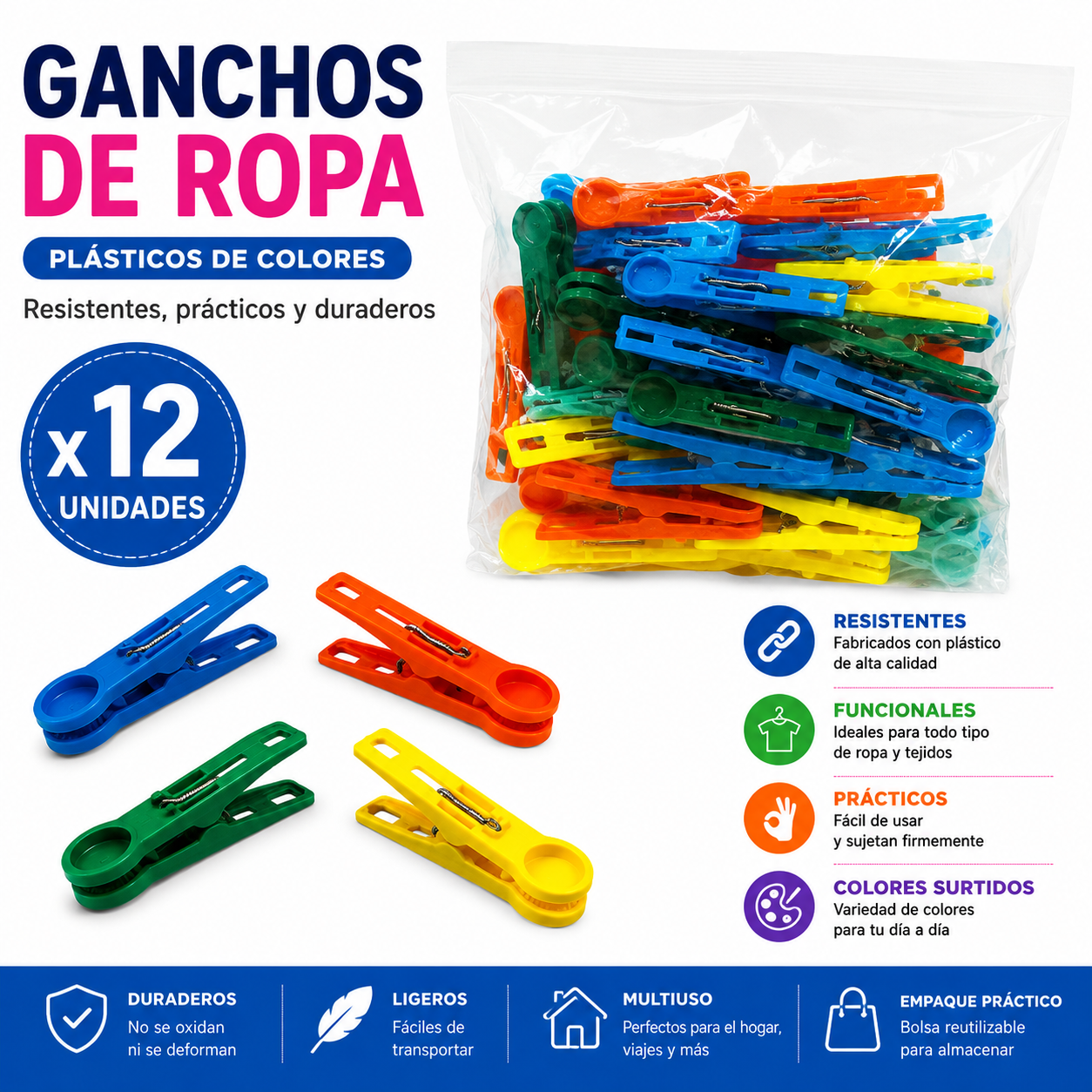 ganchos de ropa x12 